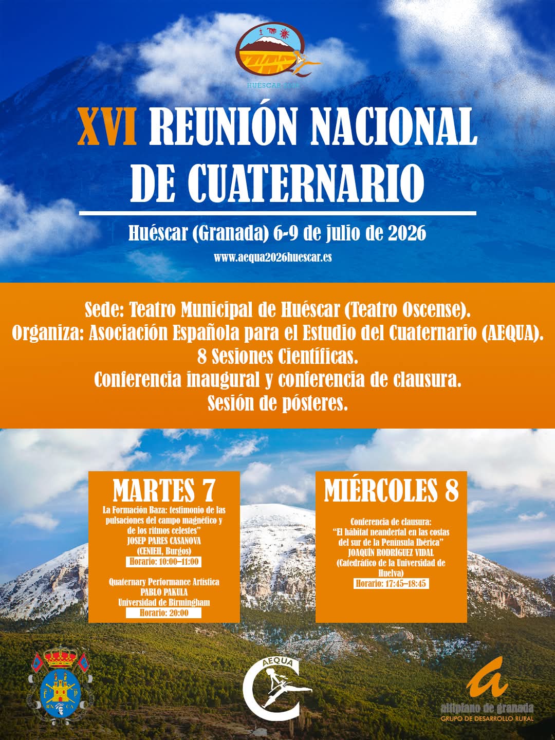 XVI Reunión nacional de cuaternario. Huéscar
